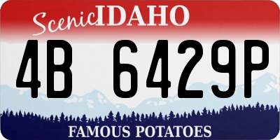 ID license plate 4B6429P