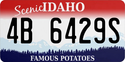 ID license plate 4B6429S