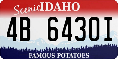ID license plate 4B6430I