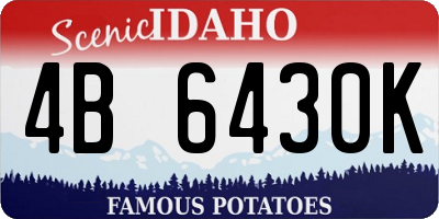 ID license plate 4B6430K
