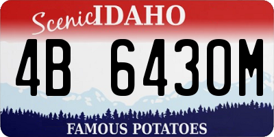 ID license plate 4B6430M