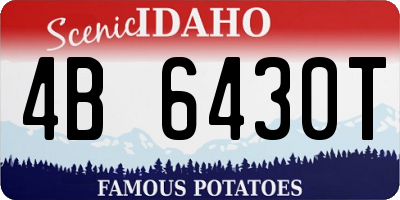 ID license plate 4B6430T