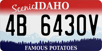 ID license plate 4B6430V