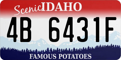 ID license plate 4B6431F