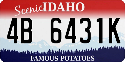 ID license plate 4B6431K