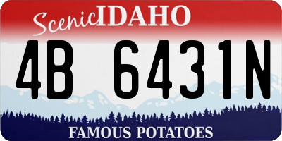 ID license plate 4B6431N