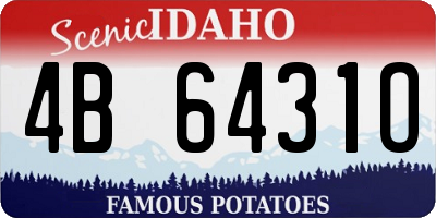 ID license plate 4B6431O