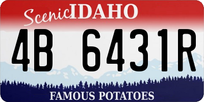 ID license plate 4B6431R