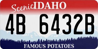 ID license plate 4B6432B