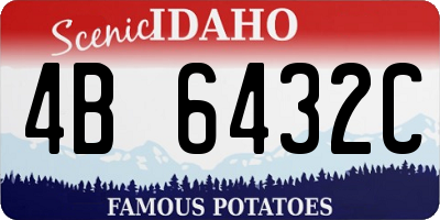 ID license plate 4B6432C