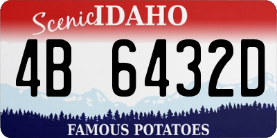 ID license plate 4B6432D