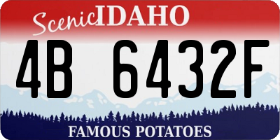 ID license plate 4B6432F