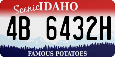 ID license plate 4B6432H
