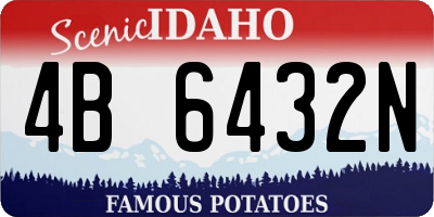 ID license plate 4B6432N