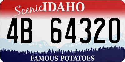 ID license plate 4B6432O