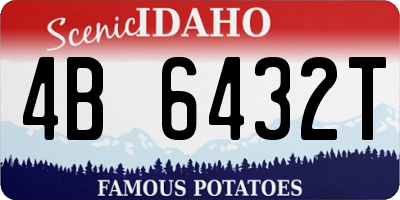 ID license plate 4B6432T