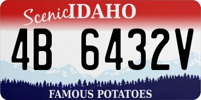 ID license plate 4B6432V