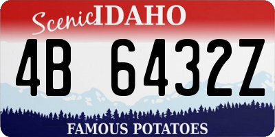 ID license plate 4B6432Z
