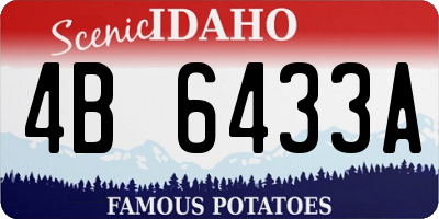 ID license plate 4B6433A