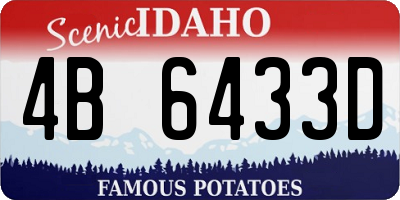 ID license plate 4B6433D