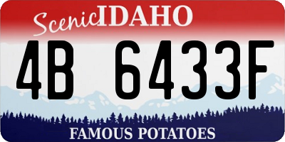 ID license plate 4B6433F