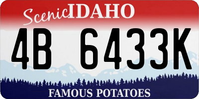 ID license plate 4B6433K