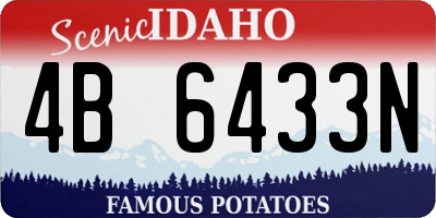 ID license plate 4B6433N
