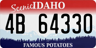 ID license plate 4B6433O
