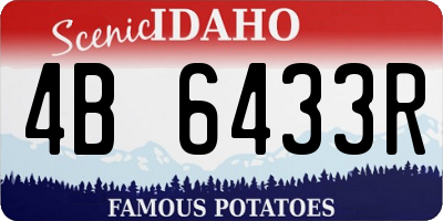 ID license plate 4B6433R