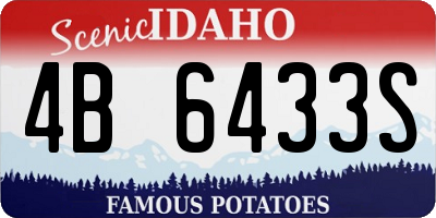 ID license plate 4B6433S