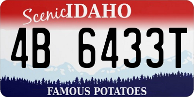 ID license plate 4B6433T