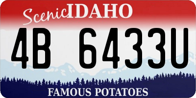 ID license plate 4B6433U
