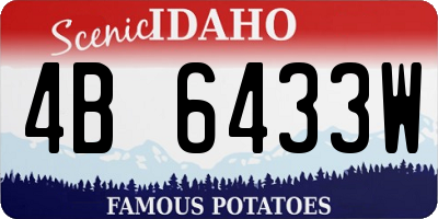 ID license plate 4B6433W