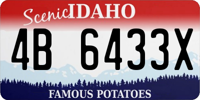ID license plate 4B6433X