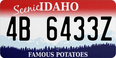 ID license plate 4B6433Z