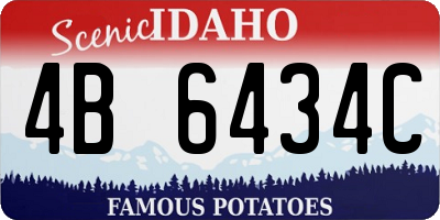 ID license plate 4B6434C