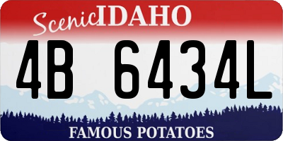 ID license plate 4B6434L