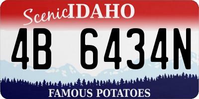 ID license plate 4B6434N