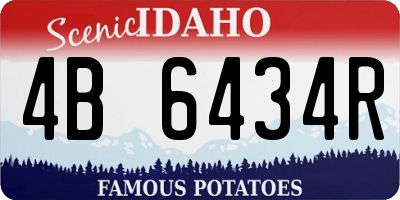 ID license plate 4B6434R