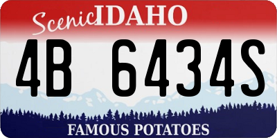 ID license plate 4B6434S
