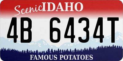 ID license plate 4B6434T