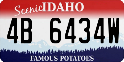 ID license plate 4B6434W