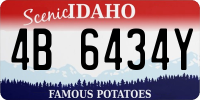 ID license plate 4B6434Y