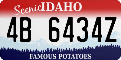 ID license plate 4B6434Z