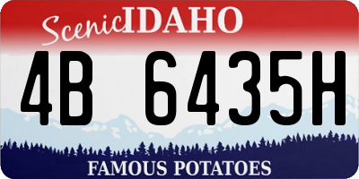 ID license plate 4B6435H