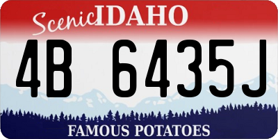 ID license plate 4B6435J