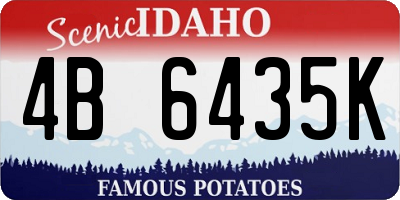 ID license plate 4B6435K