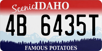 ID license plate 4B6435T