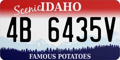 ID license plate 4B6435V