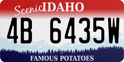 ID license plate 4B6435W